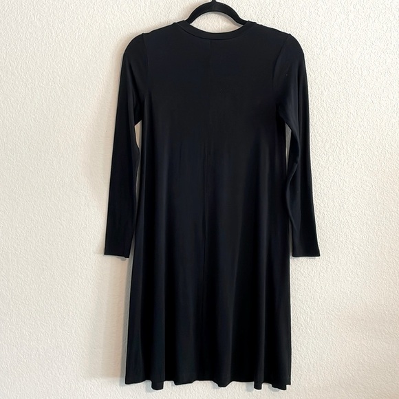 ASOS Women Henley Midi Dress Size 6 Black Jersey Knit Contemporary Whimsigoth - Picture 5 of 14